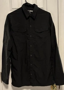 5.11 Tactical Men`s Black Long Sleeve Snap Front Collared Shirt / Size Medium - Picture 1 of 7