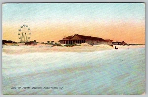 1907 ISLE of PALMS SOUTH CAROLINA SC FERRIS WHEEL BEACH ROTOGRAPH POSTCARD - Picture 1 of 2