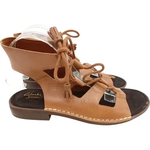 Clarks Somerset Sandals Cabaret Scene Women's Tan Leather UK 8D NEW - Picture 1 of 8