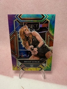 #’d/25 2022 WWE Select Becky Lynch Mezzanine Tie Dye Prizm SP - Imagen 1 de 2