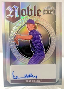 2023 Leaf Noble Ethan Holliday Auto Rookie Fire Prismatic Colorado Rockies #3/10 - Picture 1 of 2