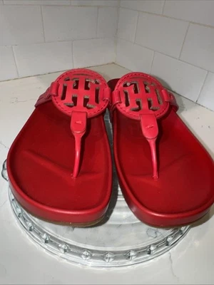 Sandálias tanga vermelha feminina Tommy Hilfiger Relina tamanho 10 chinelos - Imagem 1 de 4