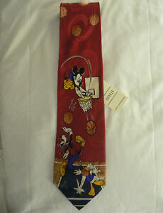 Walt Disney - Mickey Mouse, Goofy & Donald Duck No3 - MENS NECK TIE - Basketbal