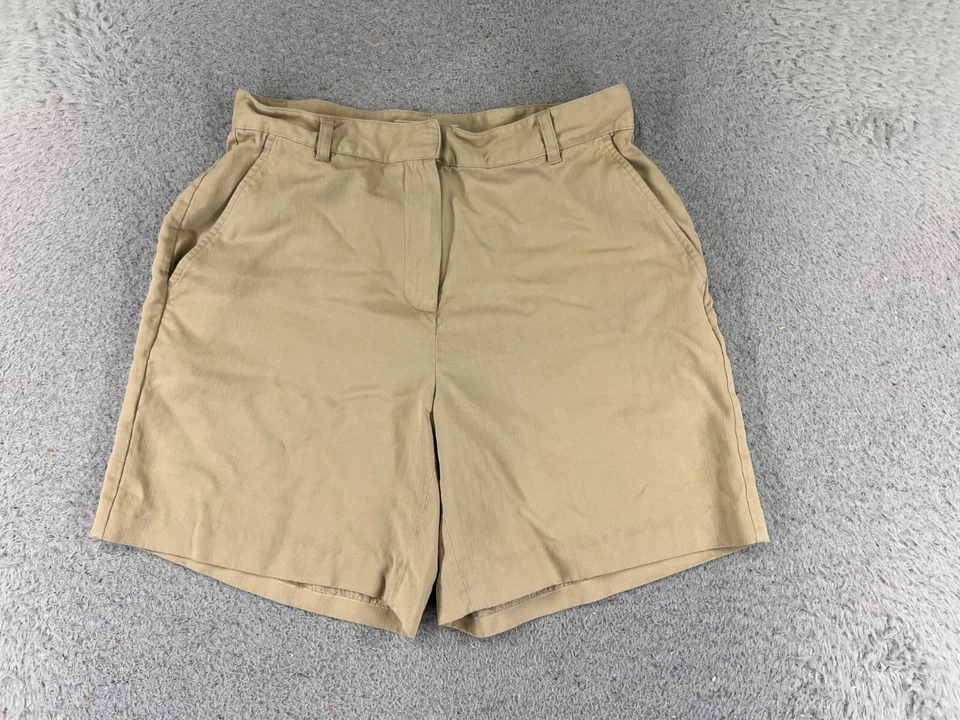 Tommy Bahama Shorts Womens 2 Beige 100% Silk Pockets Beach Vacation Travel - Image 1 of 4