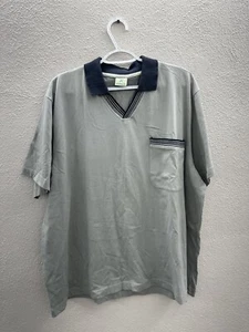 Mens Haband Shirt Size Unknown Gray Short Sleeve Polo  - Picture 1 of 9