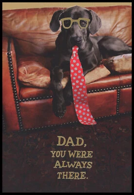 Greeting Card - Dog Puppy Retriever - For Father - Birthday - 0343 - Image 1 of 2