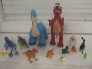 Huge Lot Rare 12+ Dinosaurs Mega Imaginex Apatosaurus T Rex HTF Toys Moves Sound