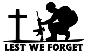 Lest We Forget Heroes – Military Charity Vinyl Decal for Cars & Vans - Picture 1 of 3