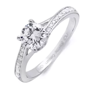 Womens Petite 1.0 CT Round Cut Wedding Engagement Ring Sterling Silver Size 5-9 - Picture 1 of 7