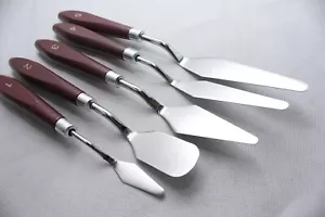 5Pcs Artist Palette Knives 5pc Spatula Oil Acrylic Paint Set Knife UK - Picture 1 of 8