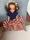 Vintage Plastic Molded Arts Betsy Ross Doll with Original Cardboard Box 6" X 4"