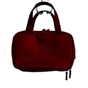 Vintage Avon weinrot schillernd Kosmetik Make-up Reise Reißverschluss Tasche, 7,5" x 5" x 2" - Bild 1 von 13