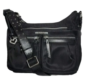 BRIGHTON CITY LIGHTS AUSTIN WATER RESISTANT NYLON LEATHER STUDDED CROSSBODY $350 - Picture 1 of 22
