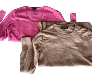 set of 2 merino wool sweaters size small Banana Republic and Talbots - Picture 1 of 21