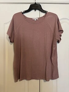 Damen L Love Mauve Kurzarm Shirt super weich Größe L - Bild 1 von 3
