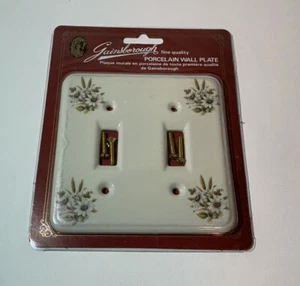 Vintage Porcelain Double Switch Wall Plate NOS - Picture 1 of 6