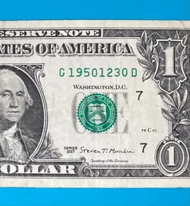 1950 December 30 : G 19501230 D $1 One Dollar Bill BIRTHDAY Note - Picture 1 of 3
