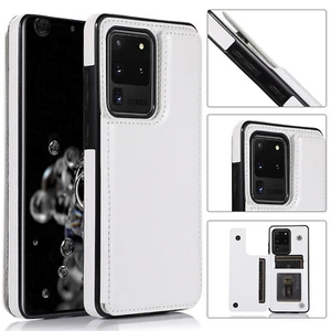 Magnet Flip Card Slot Cover Case For Samsung S21 S20 Note 20 Ultra S10 S9 S8 S7 - Picture 1 of 19