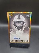 2021-22 LEAF MEMORIES JAYDEN DANIELS ROOKIE/RC AUTO 1/1 HEISMAN WINNER