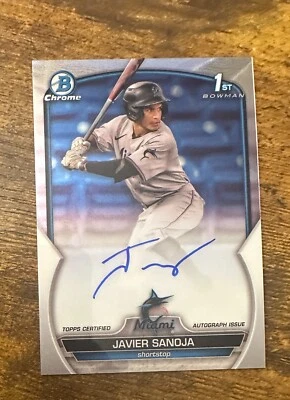 2023 Bowman Chrome Prospect Autographs #CPAJSJ Javier Sanoja RC #X14189 - Image 1 of 2