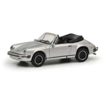 Porsche 911 (Tipo G) Carrera 3,2 Cabrio 1/87 Grigio Argento - Schuco 452671000 - Immagine 1 di 2