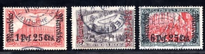 GERMANY OFFICES IN MOROCCO 1911 SCOTT #54, 56, 57 USED MI. #55, 56, 57 CERTIFIED - Picture 1 of 8
