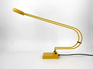 *1v2 TABLE LAMP ARC LAMP MADE IN ITALY ITALY YELLOW CABLE SWITCH VINTAGE - Picture 1 of 18