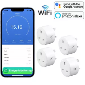 1/2/4 Pack Wifi Smart Plug Gosund 13A WiFi Socket Plug Timer for Amazon Alexa UK - Picture 1 of 11