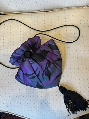 Elegante bolso de mano púrpura pequeño artesanal artesanal hecho a mano en Estados Unidos Philadelphia Craft Show Foto 1 de 4