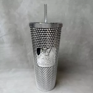 Mickey Mouse Disney 100 Starbucks Tumbler w/ Straw Walt Disney World Silver - Picture 1 of 5