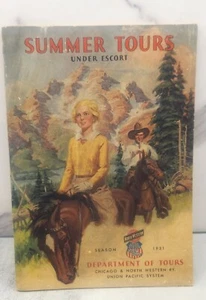 Vintage 1931 Chicago North Western Railway Union Pacific Summer Tours Buch - Bild 1 von 6