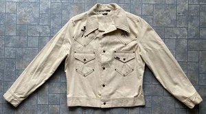 Vintage Lee Women’s Floral Denim Jacket Made In USA West Cal 45 Cut Tag - Picture 1 of 23