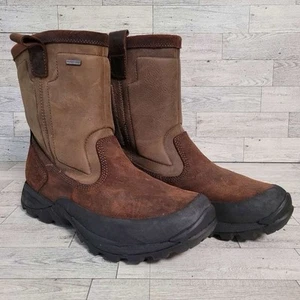 Men's Merrell Bergenz Brown Leather Waterproof Insulated Hiking Boots Size 10 - Picture 1 of 8