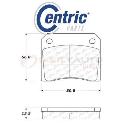 Centric Posi Quiet Disc Brake Pads w Shims for 1966-1970 Lamborghini Miura zm Foto 1 de 4