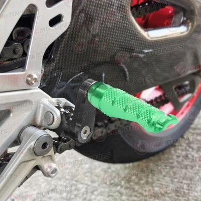 Para Kawasaki ZR 550 Zephyr 90-99 98 97 MCCP 40mm Bajadora VERDE Pies de Piloto Foto 1 de 4