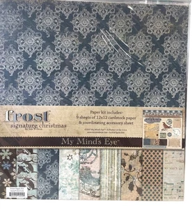 Kit Papel Navidad Frost Signature 9 Hojas 12x12 Cartulina - Imagen 1 de 5