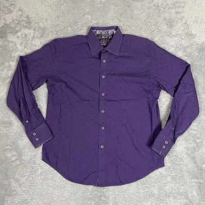 Robert Graham Shirt Mens Medium Purple Classic Fit Long Sleeve Dress Button Up - Image 1 of 4
