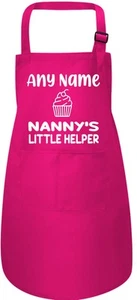 Personalised Nanny's Little Helper Childs 2 Pockets Adjustable Apron - Picture 1 of 7