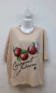 ASOS DESIGN Boxy Oversized Kurzarm Sommer Grafik T-Shirt XL Beige - Bild 1 von 6
