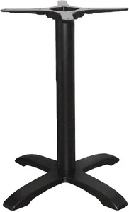 Bolero Cast Iron Four Leg Table Base with Adjustable Feet, Black - Picture 1 of 9