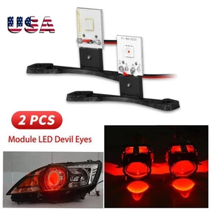 2.5"" Ojo del Diablo Demonio Evil Eye LED DRL Rojo Proyector Lente Faro Retrofit - Imagen 1 de 8