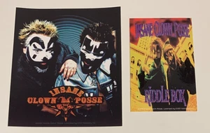 INSANE CLOWN POSSE 2-Pack of Stickers Photo Logo & Riddle Box NEW OFFICIAL - Picture 1 of 1