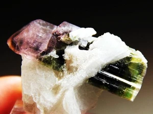 28.7 g Multi Color Double Terminated Tourmaline W/Albite, Legend Specimen mined - Picture 1 of 8