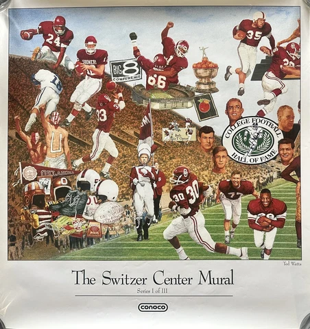 SWITZER CENTER MURAL Poster..OKLAHOMA SOONERS..Conoco Series #1 of 3 Cover