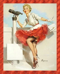 8860.Decoration Poster.Home room interior art print.Sexy Retro Pinup telescope - Picture 1 of 1