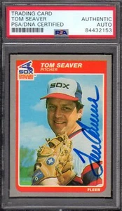 1985 Fleer #526 Tom Seaver SIGNIERTE AUTOGRAMMKARTE PSA/DNA ORIGINAL B - Bild 1 von 2