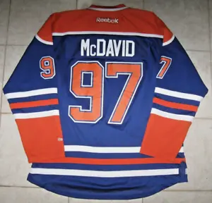#97 Connor McDAVID Edmonton OILERS Off. Lic. REEBOK Jersey, Size Men's XL - Picture 1 of 2