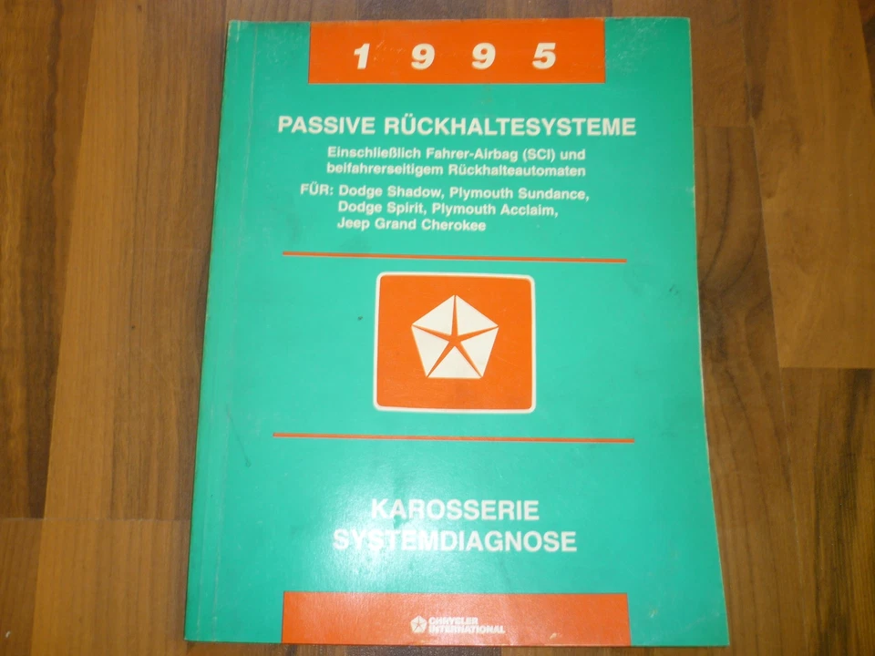 #J099 CHRYSLER JEEP 1994 1995 AIRBAG Rückhaltesystem Diagnose WERKSTATT HANDBUCH - Bild 1 von 1