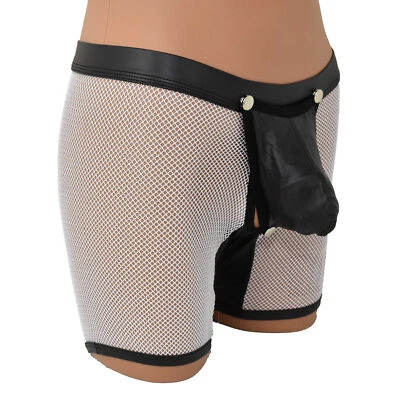 Long Pants Netz Kunstleder Back open Size:S(4029) - Bild 1 von 4