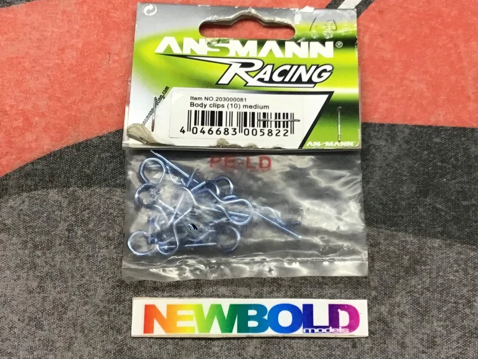 RC Body Clips, Medium, Blue, Quality Item, New in Packet, 10pcs - Image 1 of 1
